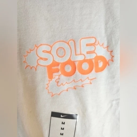 Nike Sole Food Burger T-Shirt - Mens Size Medium - White/Neon Orange Red Shoebox - Picture 4 of 5